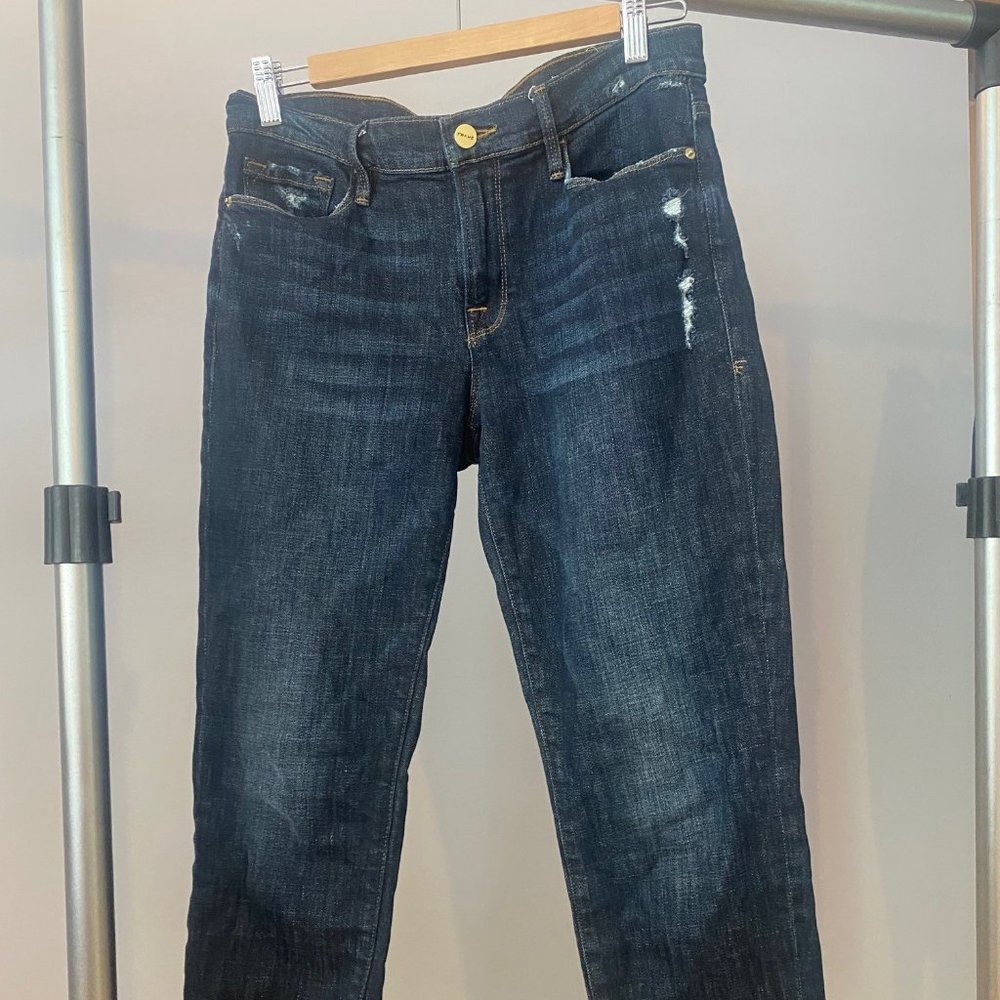 FRAME Le Garcon Crop Boyfriend Jeans (Size 27, Covant)